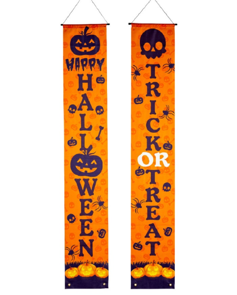 600 2 BANNER DI TESSUTO HAPPY HALLOWEEN CM. 180X30