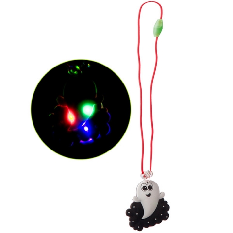 480 COLLANA IN GOMMA CON FANTASMA E LUCI IN
