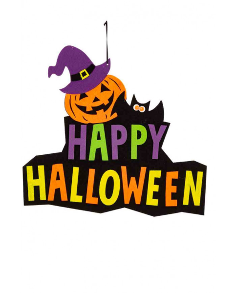 600 DECORAZIONE HAPPY HALLOWEEN CM.36 IN FELTRO