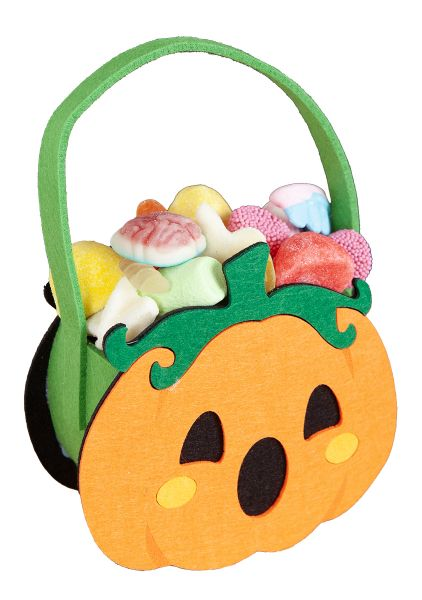 600 BORSETTA ZUCCA PORTA CARAMELLE FELTRO 14X
