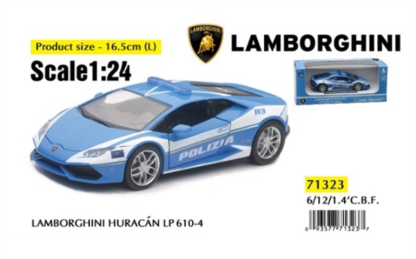 AUTO 1:24 LAMBORGHINI HURACAN POLIZIA