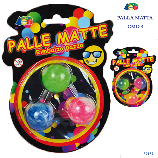 PALLE MATTE SET 3 PZ MULTICOLORE ASS.